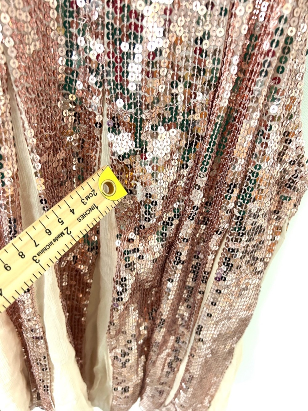 Free People Shimmering Lines Clay Punk Sequin Mini Dress Festival Size Small - Picture 15 of 15